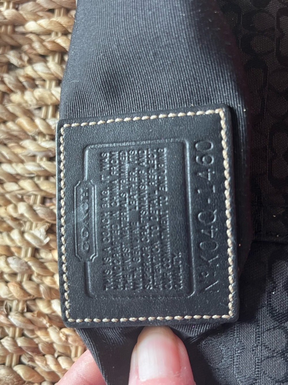 Coach Black Signature Canvas Hobo with Leather Accents - Picture 3 of 3